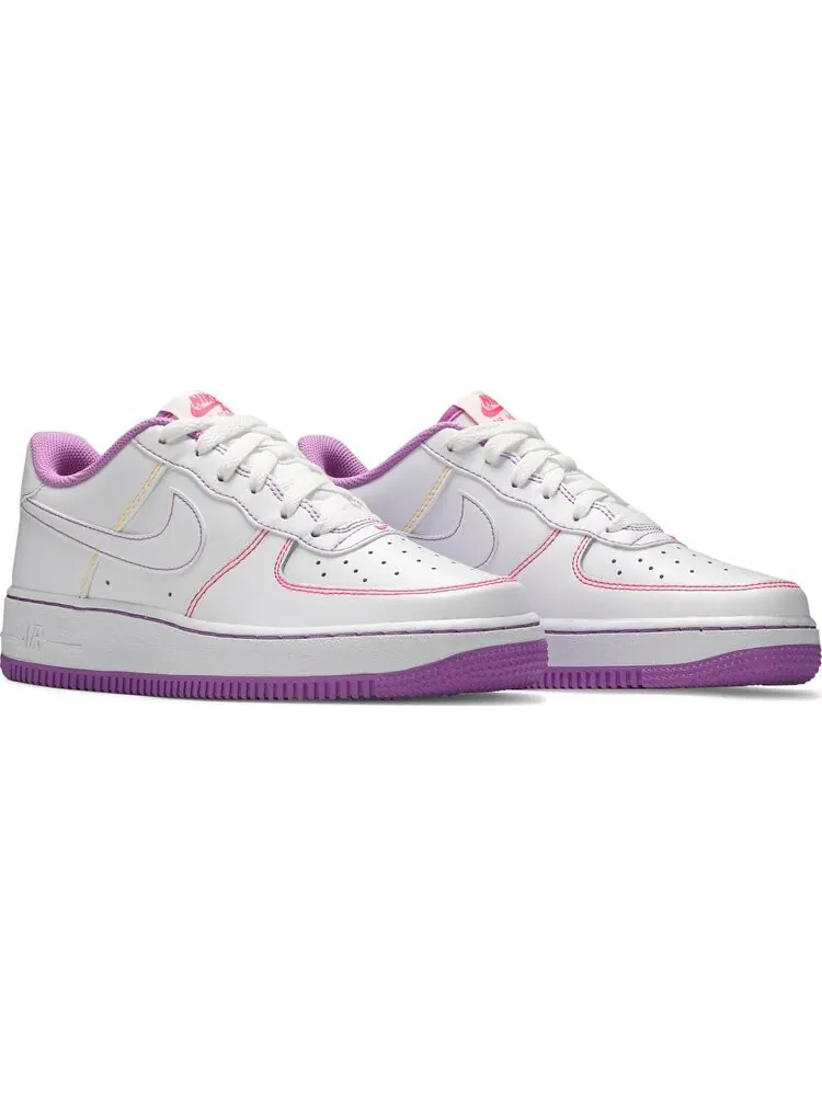Кроссовки Nike Air Force 1 '07 Low GS 'Contrast Stitch - Fuchsia Glow' — изображение 8 из 8, белый