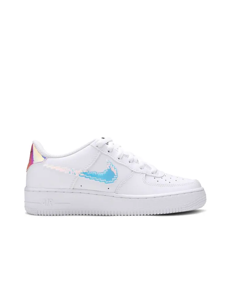 Кроссовки Nike Air Force 1 LV8 GS 'Digital Swoosh' — изображение 2 из 9, белый/мульти-/черный