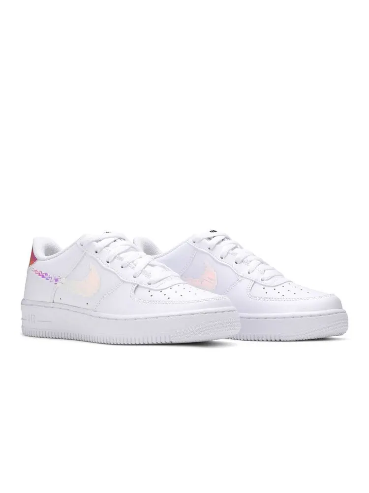 Кроссовки Nike Air Force 1 LV8 GS 'Digital Swoosh' — изображение 9 из 9, белый/мульти-/черный