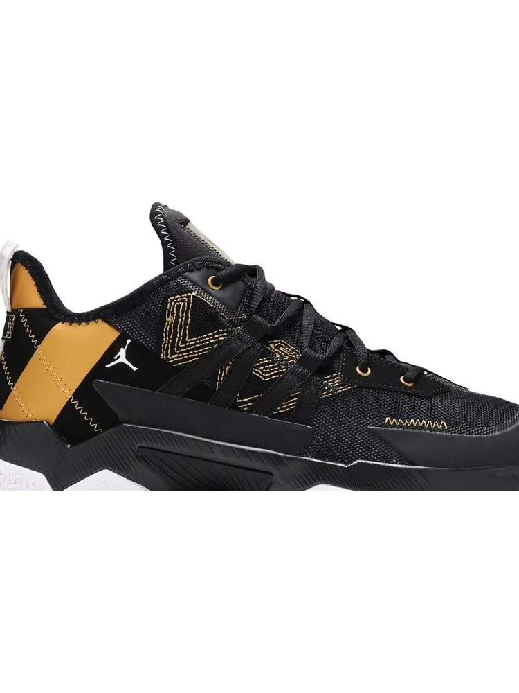 Кроссовки Jordan One Take 2 PF Black Metallic Gold — изображение 2 из 8, черный