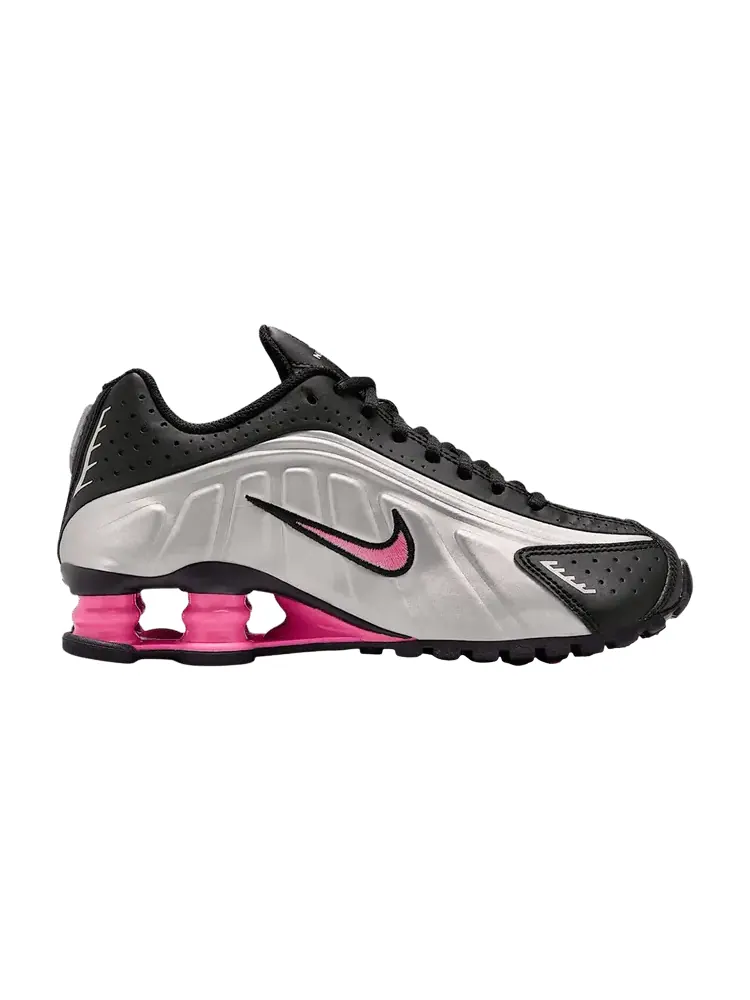 Кроссовки Nike Shox R4 GS 'Black Metallic Silver Pinksicle' — изображение 1 из 1, черный