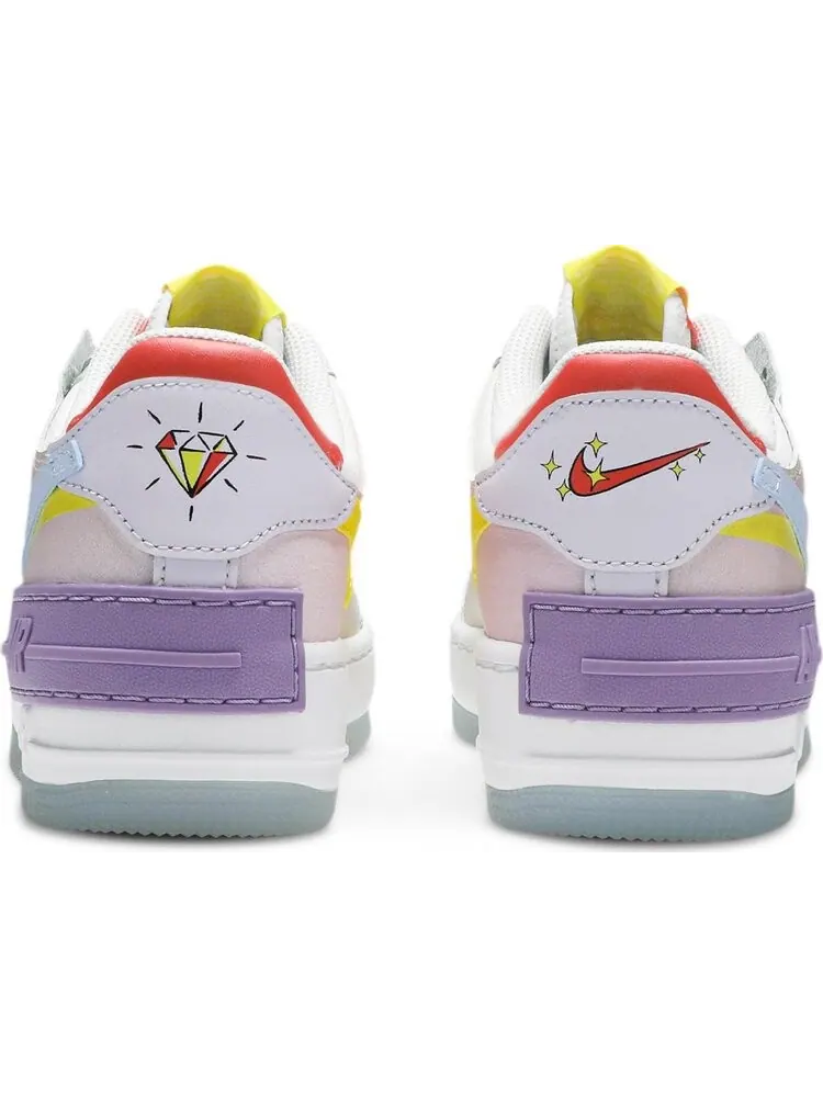 Кроссовки Nike Wmns Air Force 1 Shadow 'White Hydrogen Blue' — изображение 6 из 8, белый