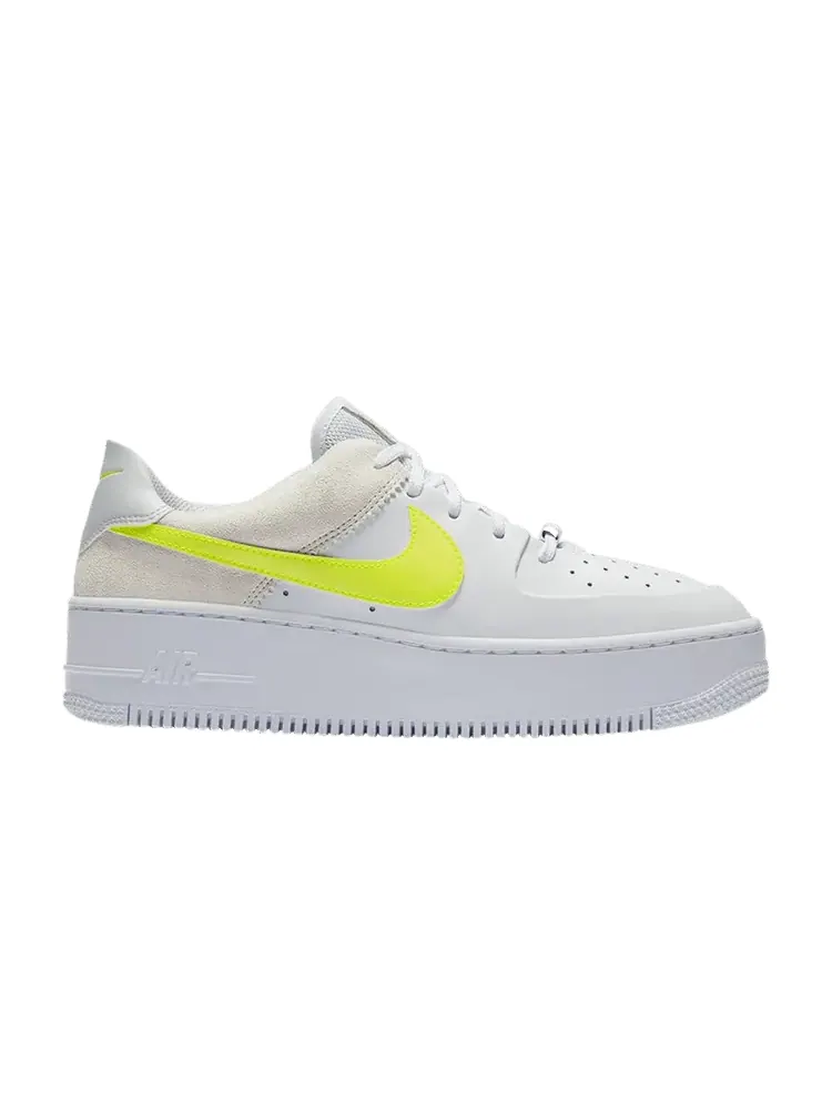 Кроссовки Nike Wmns Air Force 1 Sage Low 'White Lemon Venom' — изображение 1 из 1, белый//платиновый