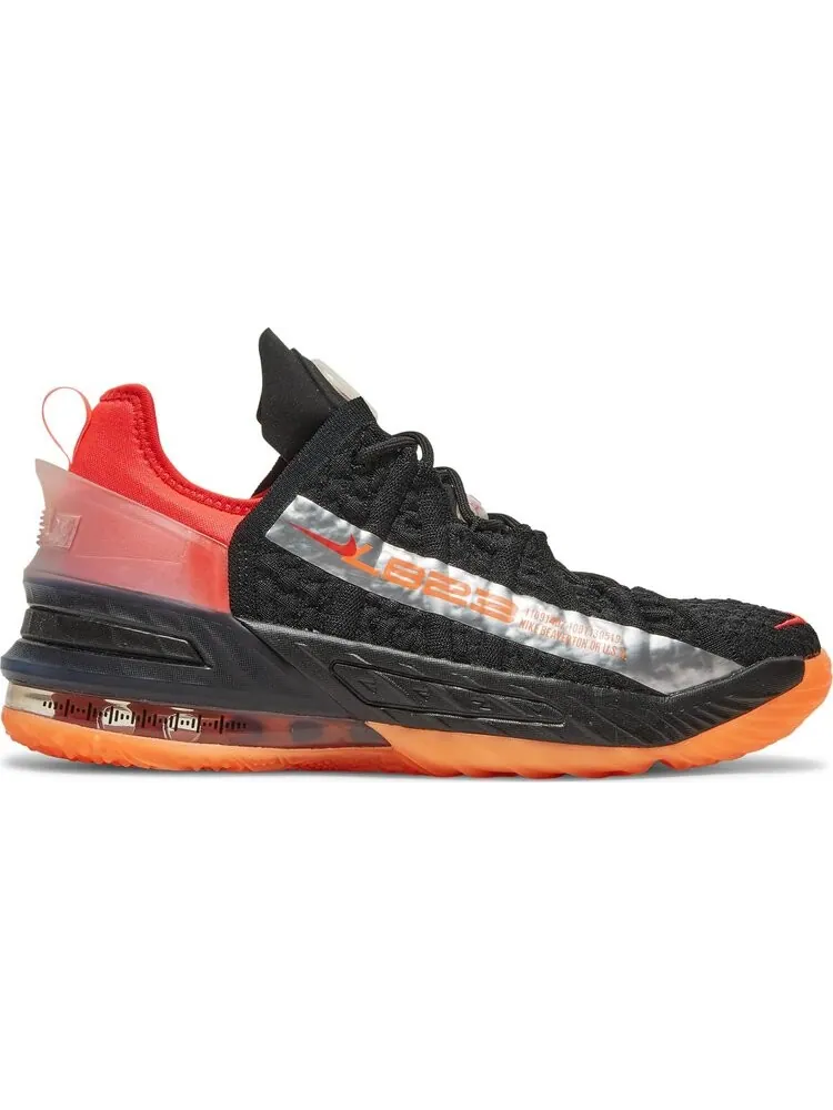 Кроссовки Nike LeBron 18 GS 'Black Crimson Volt' — изображение 1 из 8, черный