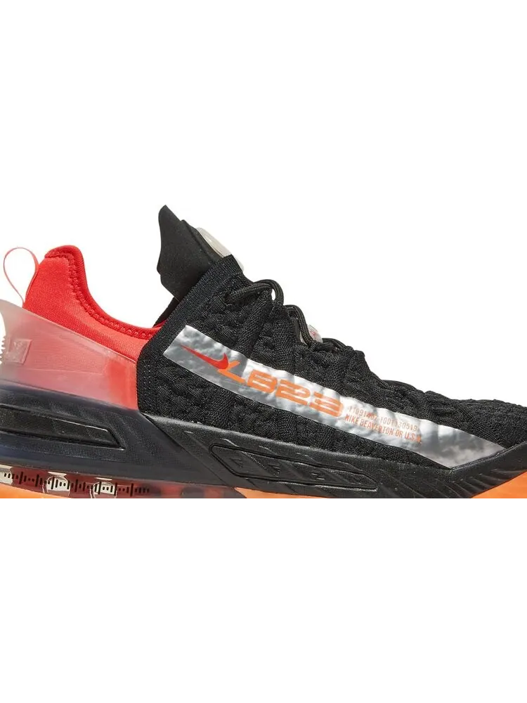 Кроссовки Nike LeBron 18 GS 'Black Crimson Volt' — изображение 2 из 8, черный