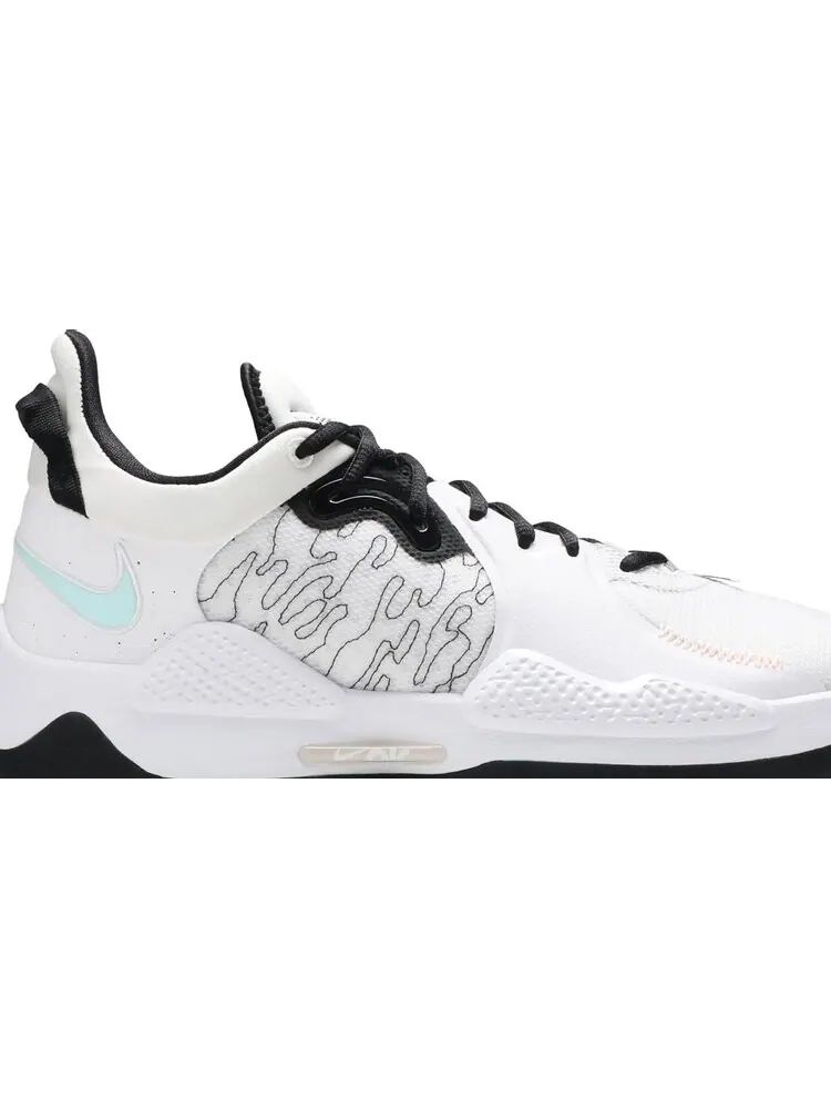 Кроссовки Nike PG 5 'White Black' — изображение 2 из 8, белый