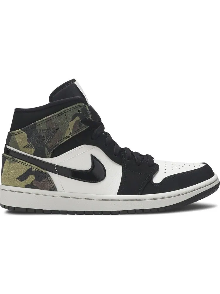 Кроссовки Air Jordan 1 Mid Camo — изображение 1 из 8, черный