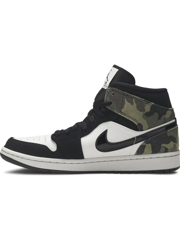Кроссовки Air Jordan 1 Mid Camo — изображение 3 из 8, черный