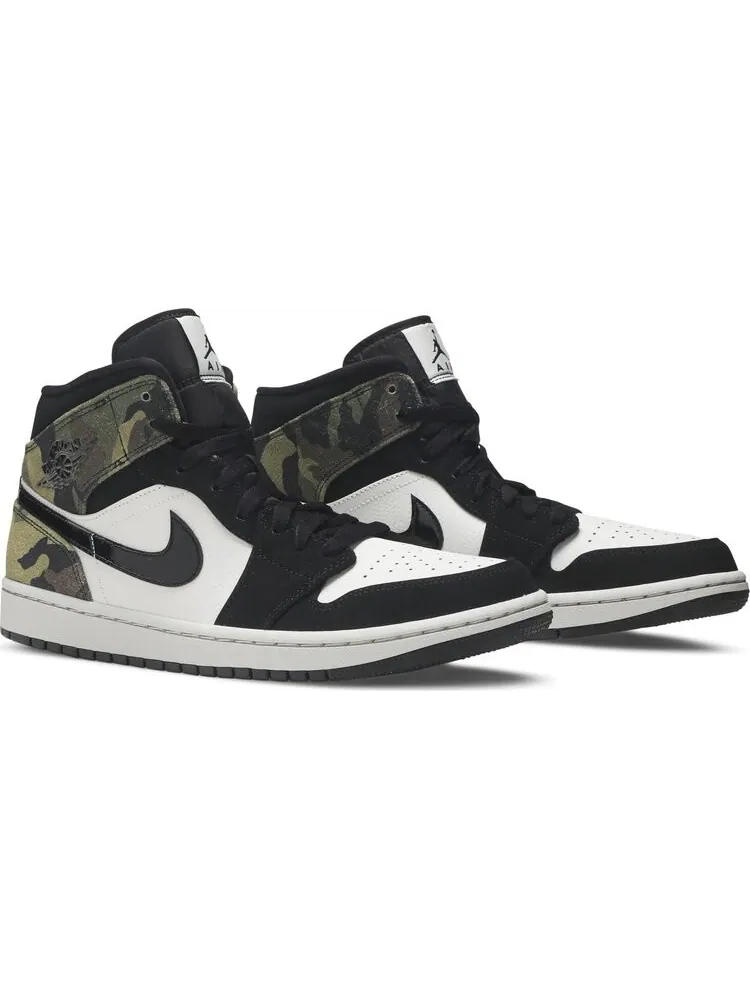 Кроссовки Air Jordan 1 Mid Camo — изображение 8 из 8, черный