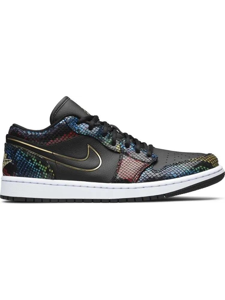 Кроссовки Wmns Air Jordan 1 Low Multi Snakeskin — изображение 1 из 8, мульти