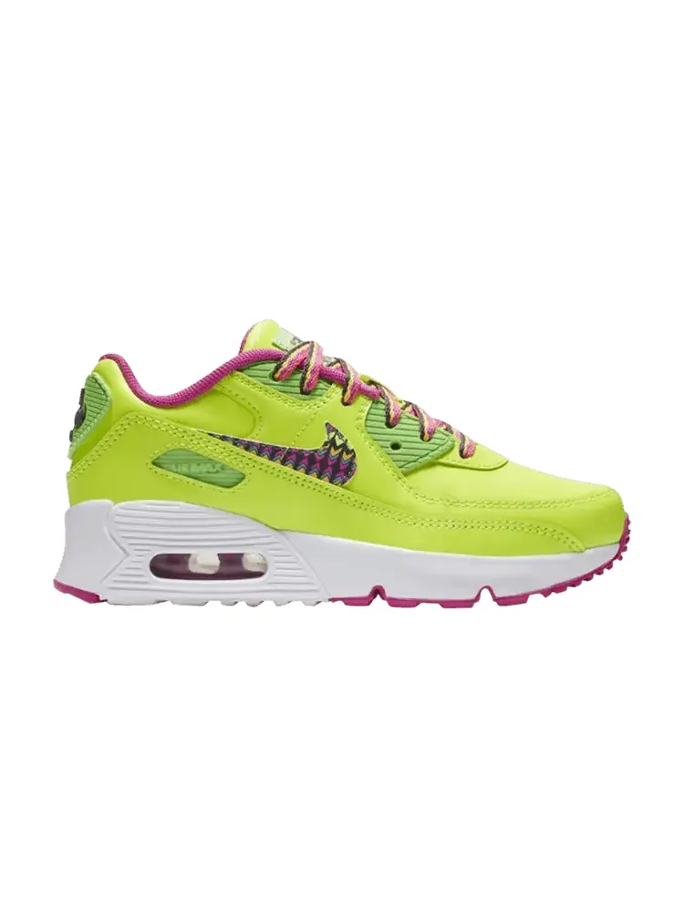 Кроссовки Nike Air Max 90 Leather PS 'Volt Fire Pink' — изображение 1 из 1, розовый/зеленый/мульти