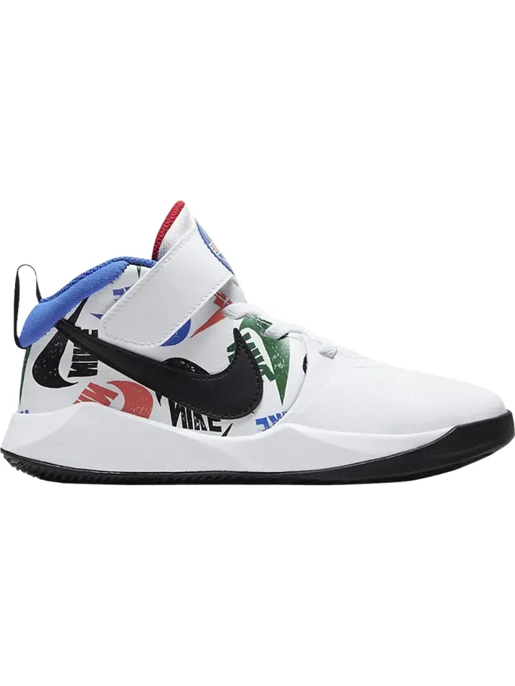 Кроссовки Nike Team Hustle D9 PS 'Allover Logo - White' — изображение 1 из 1, белый