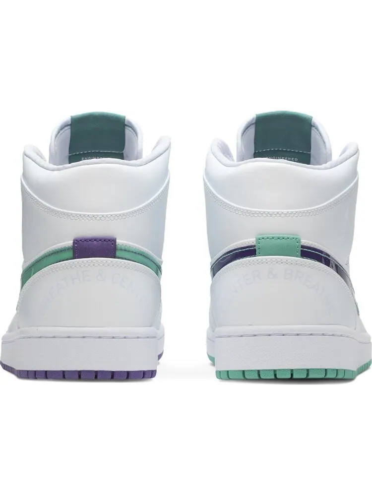 Кроссовки Luka Doncic x Air Jordan 1 Mid SE Pregame Pack - Mindfulness — изображение 6 из 8, белый