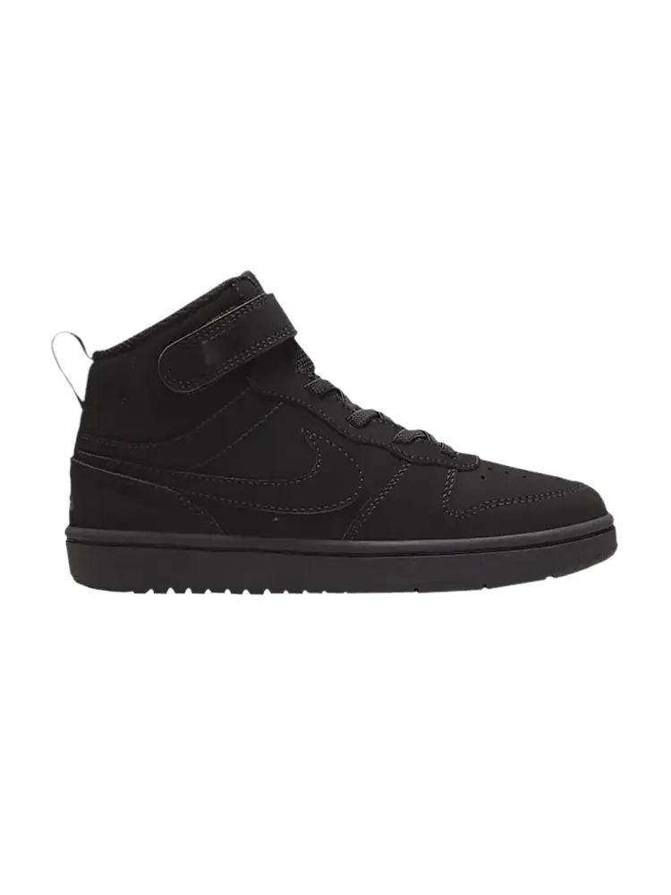 Кроссовки Court Borough Mid 2 PS 'Triple Black' — изображение 1 из 1, черный