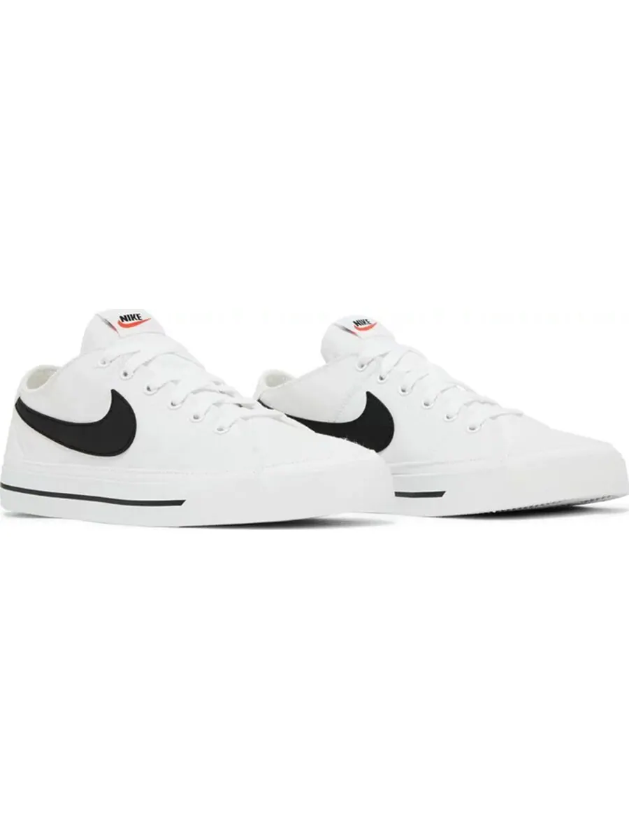 Кеды Nike Court Legacy Canvas — изображение 2 из 4, белый/черный