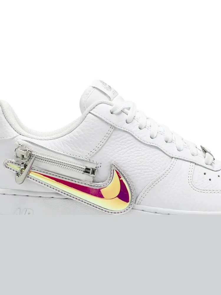 Кроссовки Nike Air Force 1 '07 Premium 'Zip Swoosh - White' — изображение 2 из 8, белый