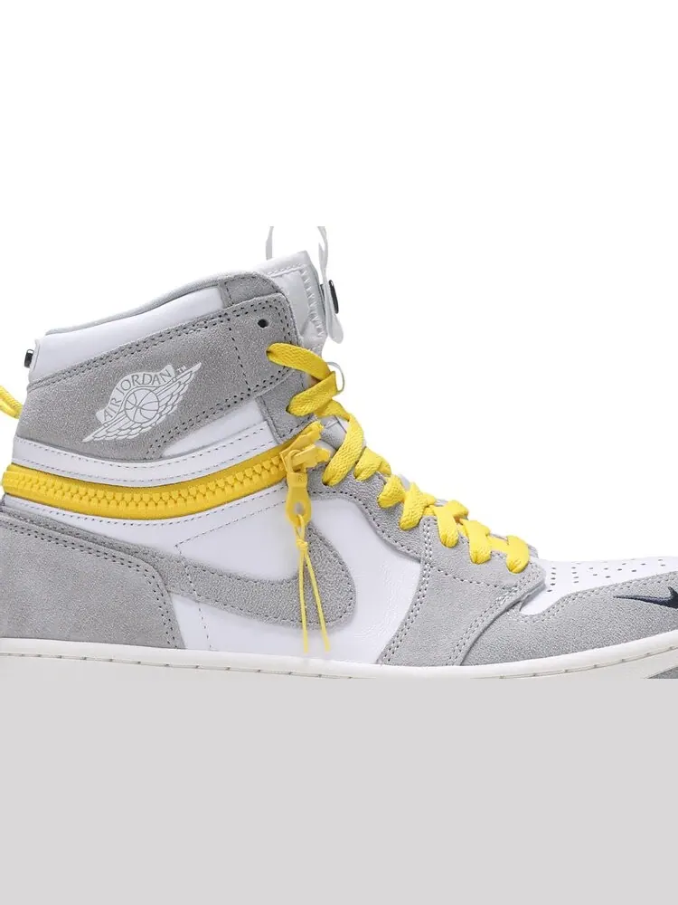 Кроссовки Air Jordan 1 High Switch Light Smoke Grey — изображение 2 из 8, зеленый