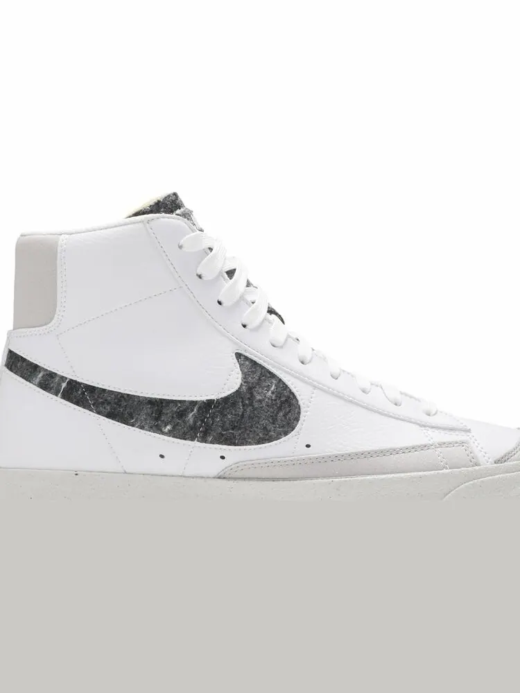 Кроссовки Nike Blazer Mid '77 Vintage 'Recycled Wool Pack - White Light Smoke Grey' — изображение 2 из 8, белый