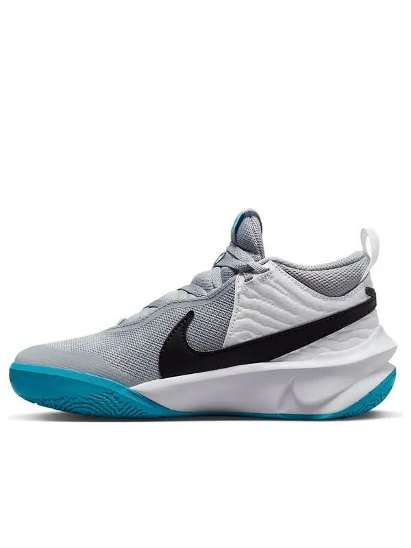 Кроссовки (GS) Nike Team Hustle D10 'Grey Blue Lightning' — изображение 1 из 4, белый/серый/синий/черный