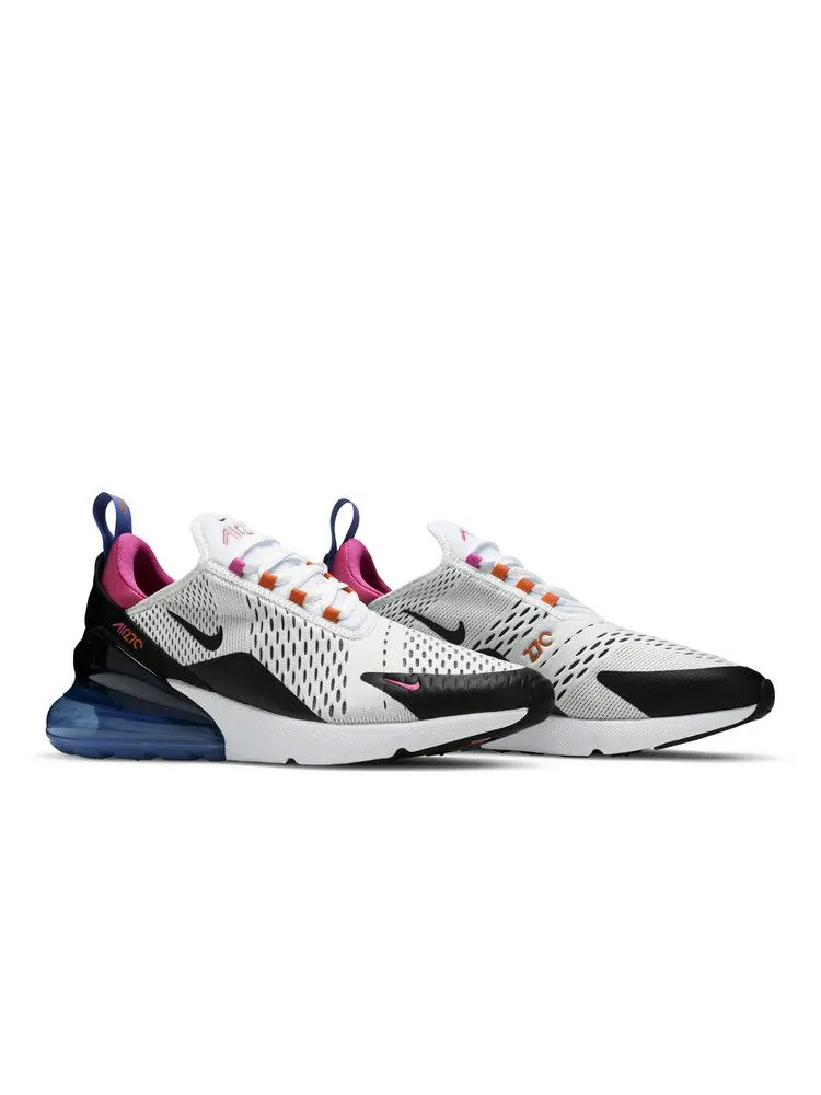 Кроссовки Nike Air Max 270 'White Multi' — изображение 9 из 9, белый/черный/оранжевый