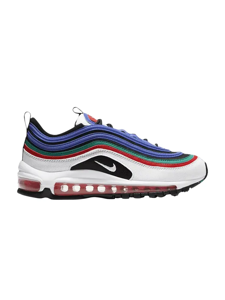 Кроссовки Nike Air Max 97 GS 'White Multi' — изображение 1 из 1, белый/мульти-/синий