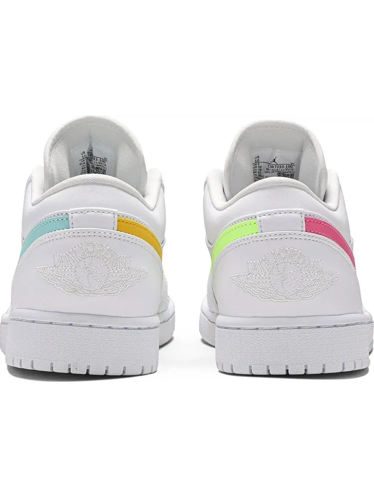 Кроссовки Air Jordan 1 Low White Multi-Color — изображение 6 из 8, белый