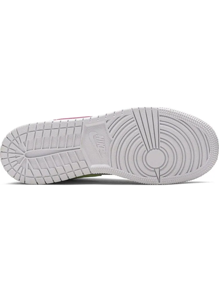 Кроссовки Air Jordan 1 Low GS White Neon — изображение 4 из 8, белый