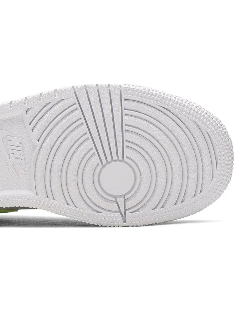 Кроссовки Air Jordan 1 Low GS White Neon — изображение 5 из 8, белый