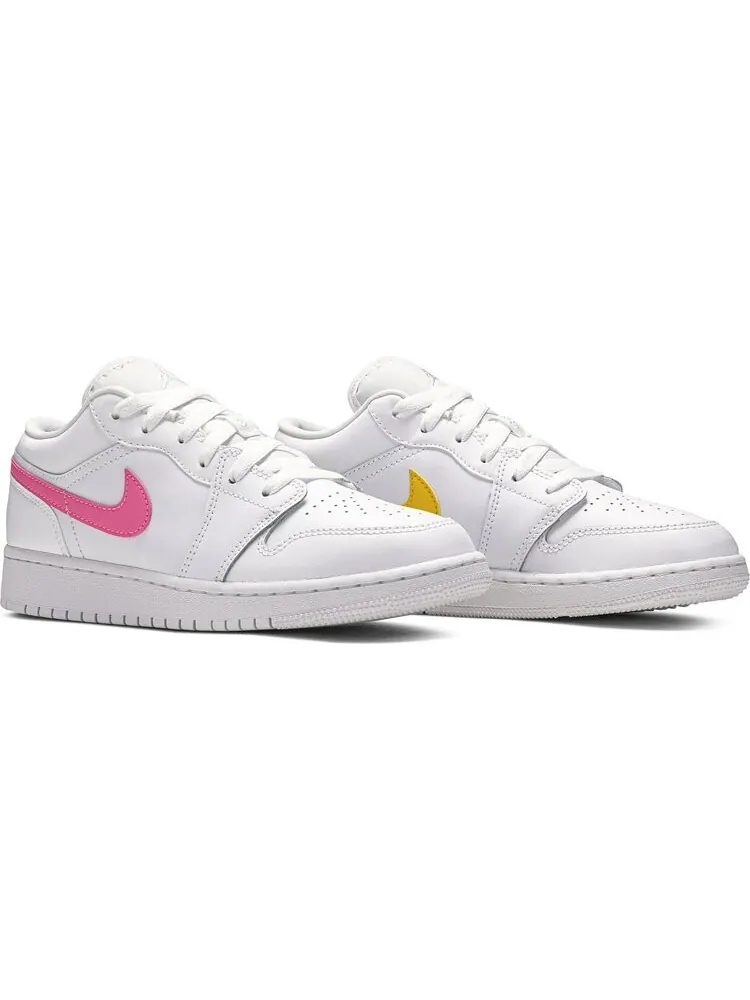 Кроссовки Air Jordan 1 Low GS White Neon — изображение 8 из 8, белый