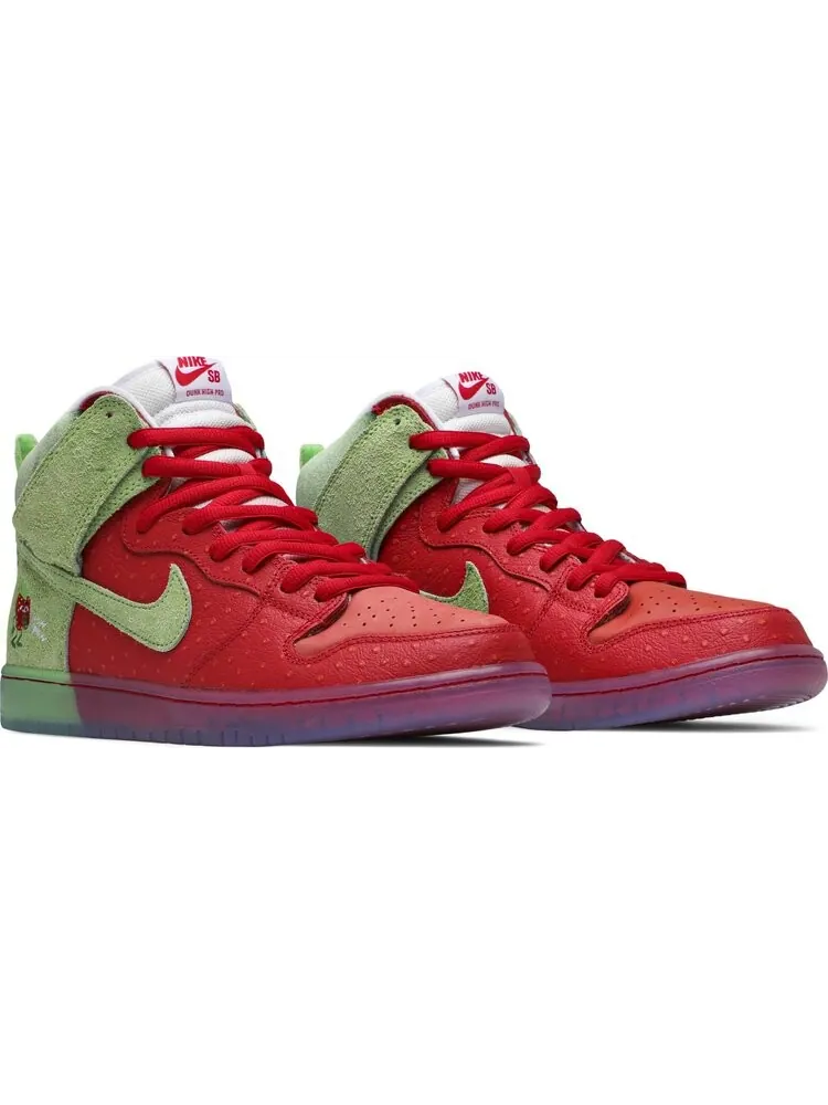 Кроссовки Nike Dunk High SB 'Strawberry Cough' Special Box — изображение 8 из 8, красный