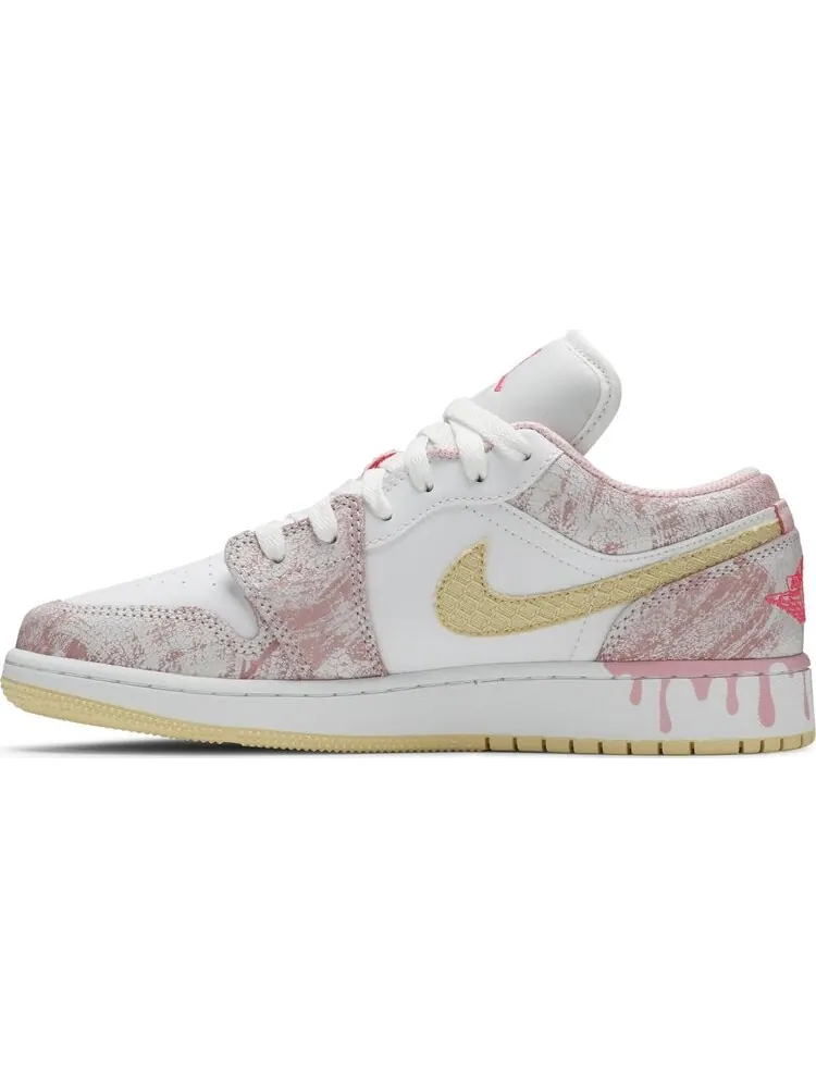 Кроссовки Air Jordan 1 Low GS Strawberry Ice Cream, детская модель — изображение 3 из 8, розовый
