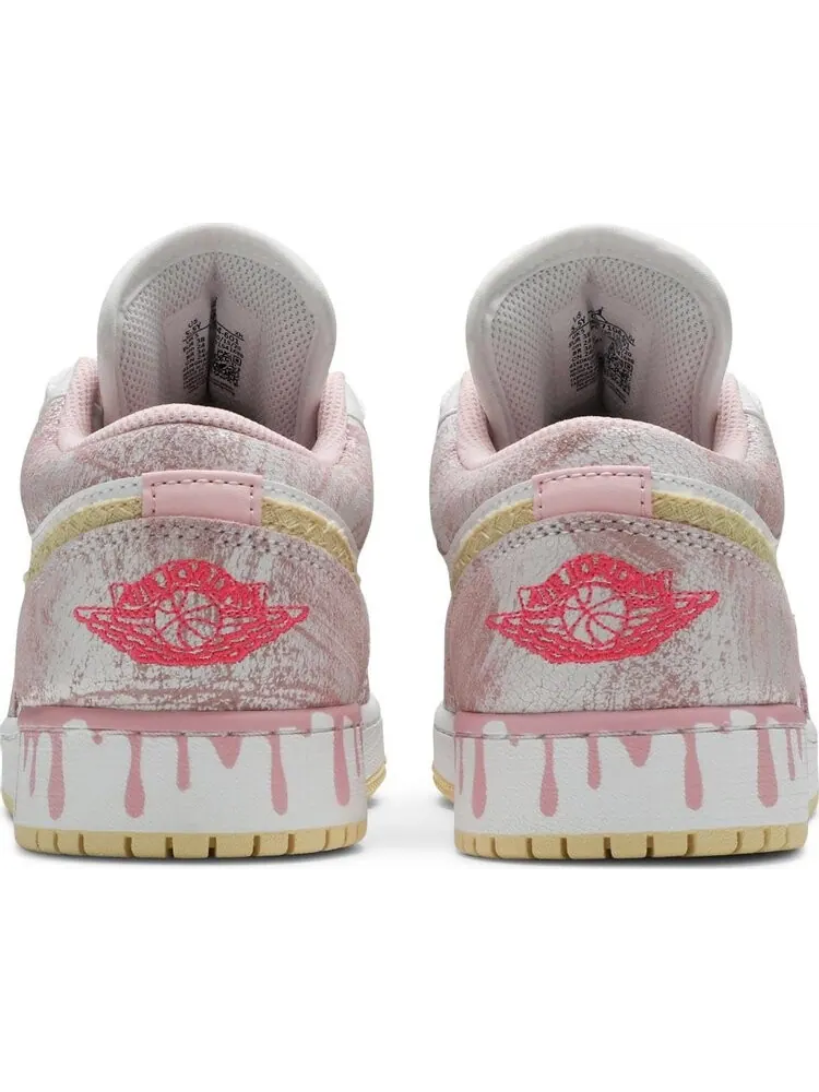 Кроссовки Air Jordan 1 Low GS Strawberry Ice Cream, детская модель — изображение 6 из 8, розовый