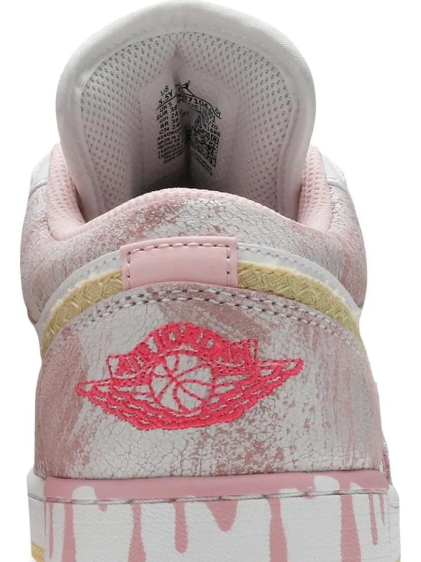 Кроссовки Air Jordan 1 Low GS Strawberry Ice Cream, детская модель — изображение 7 из 8, розовый