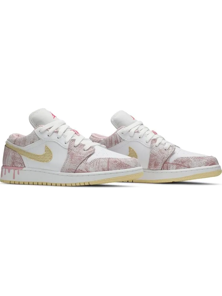 Кроссовки Air Jordan 1 Low GS Strawberry Ice Cream, детская модель — изображение 8 из 8, розовый
