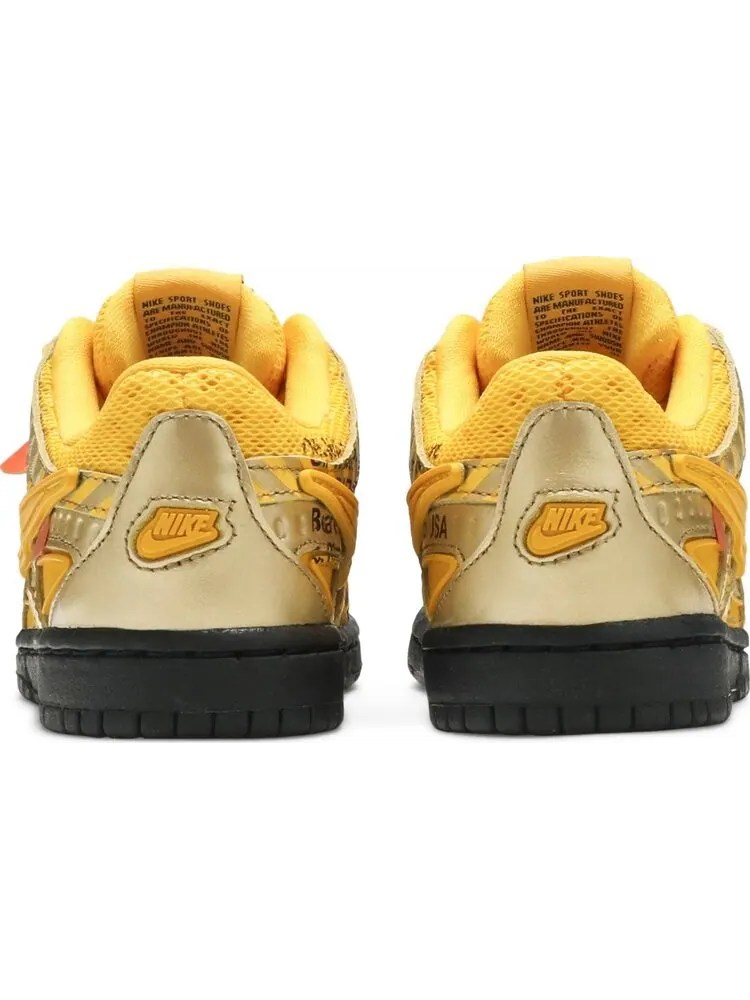 Кроссовки Nike Off-White x Rubber Dunk PS 'University Gold' — изображение 6 из 8, золото