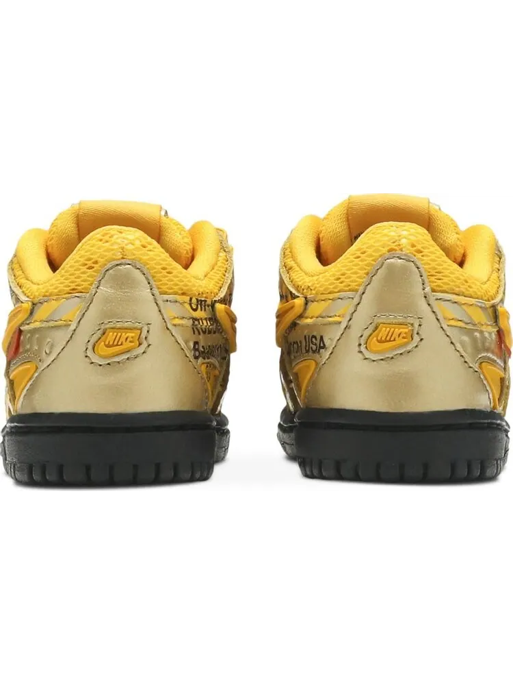 Кроссовки Nike Off-White x Rubber Dunk TD 'University Gold' — изображение 6 из 8, золото