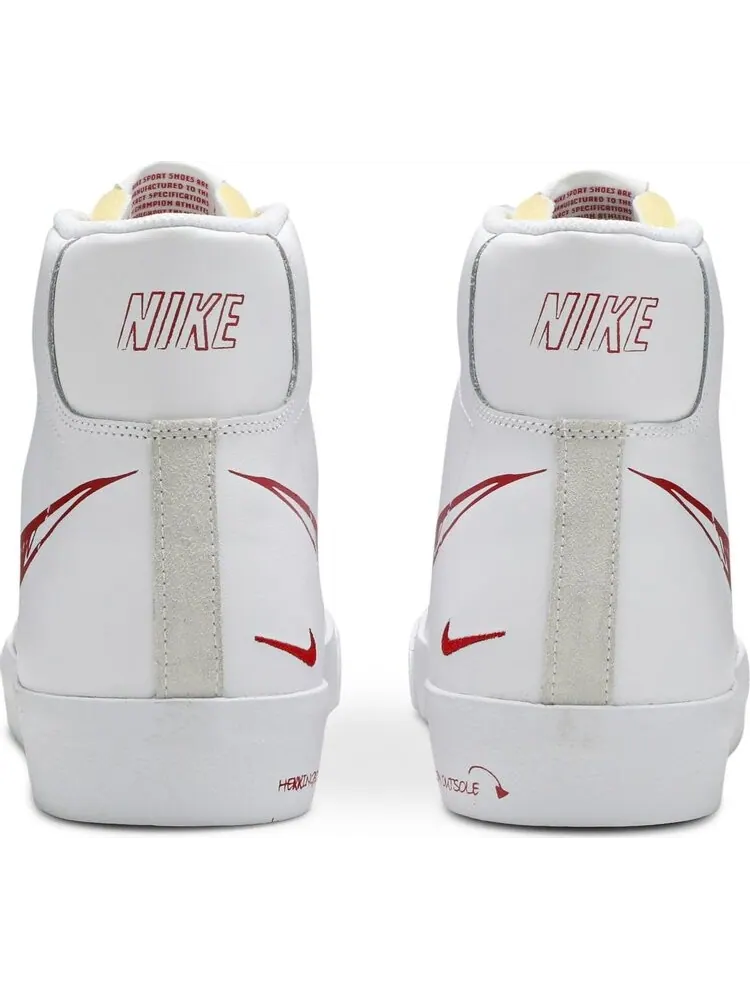Кроссовки Nike Blazer Mid 77 'Sketch - Red' — изображение 6 из 8, белый