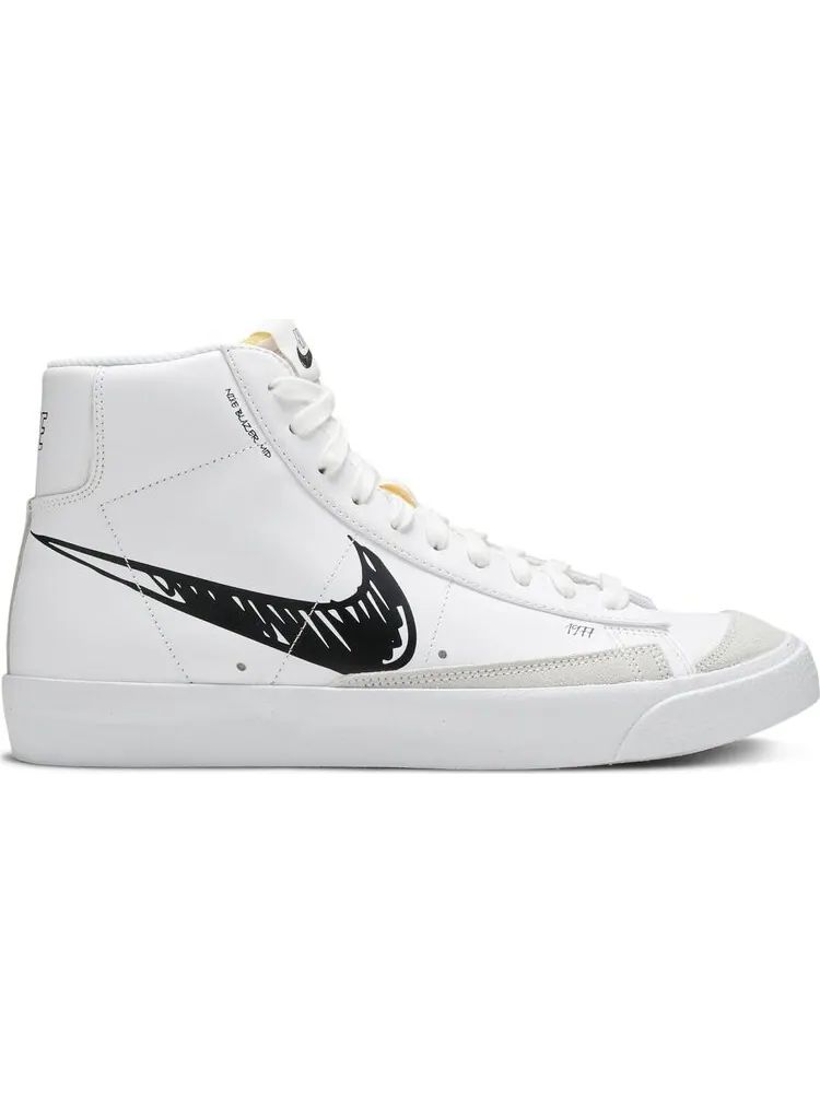 Кроссовки Nike Blazer Mid 77 'Sketch - Black' — изображение 1 из 8, белый