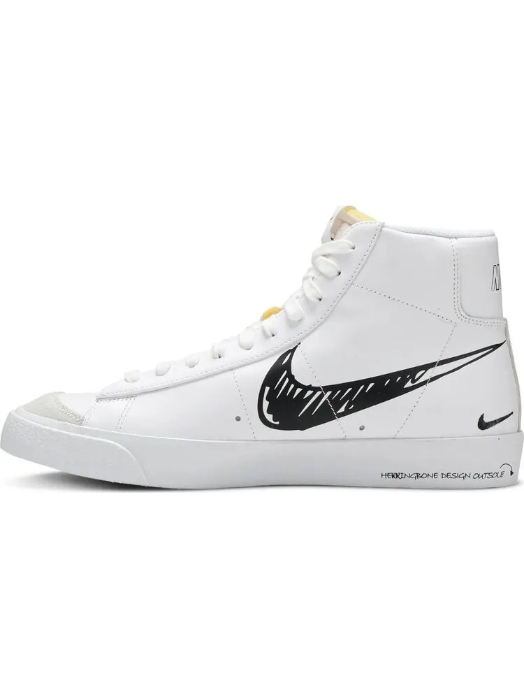 Кроссовки Nike Blazer Mid 77 'Sketch - Black' — изображение 3 из 8, белый