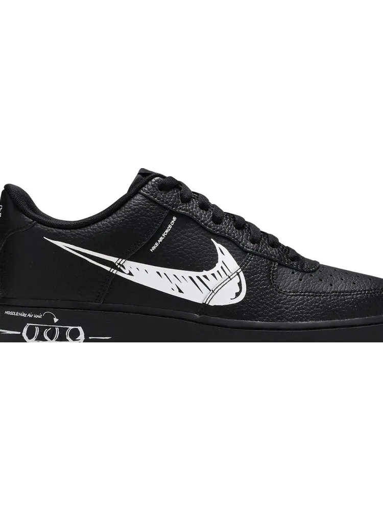 Кроссовки Nike Air Force 1 Low 'Sketch' — изображение 2 из 8, черный