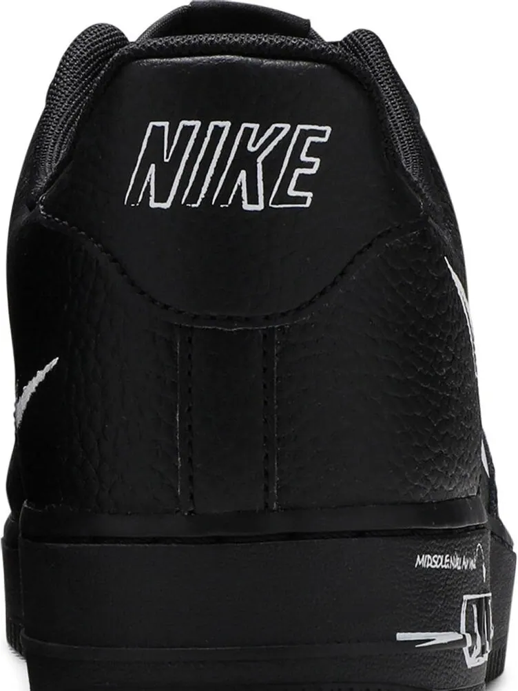 Кроссовки Nike Air Force 1 Low 'Sketch' — изображение 7 из 8, черный