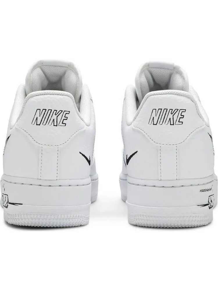 Кроссовки Nike Air Force 1 Low 'Sketch - Black' — изображение 6 из 8, белый