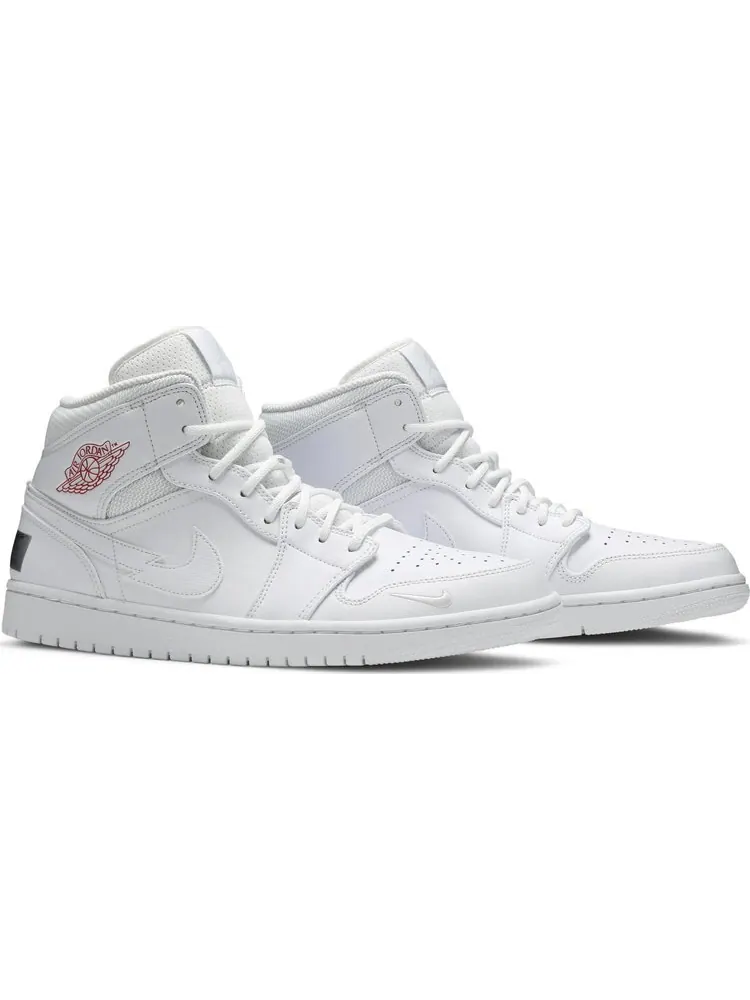 Кроссовки Air Jordan 1 Mid SE Euro Tour — изображение 8 из 8, белый
