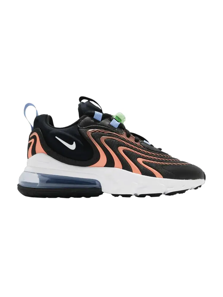 Кроссовки Nike Wmns Air Max 270 React ENG 'Black Orange' — изображение 1 из 1, черный/белый/зеленый