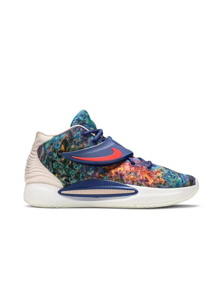 Кроссовки Nike KD 14 EP 'Psychedelic' — изображение 2 из 9, глубокий синий/бледный