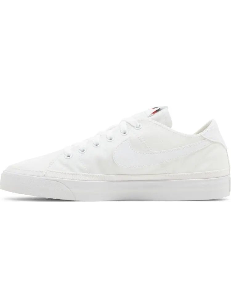 Кроссовки Nike Wmns Court Legacy Canvas 'Triple White' — изображение 3 из 8, белый