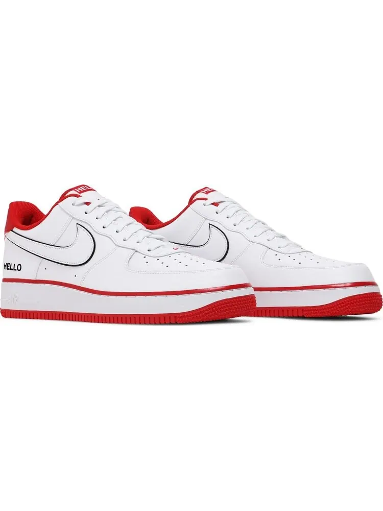 Кроссовки Nike Urbanstar x Air Force 1 '07 LX 'HELLO Pack - White University Red' — изображение 8 из 8, белый