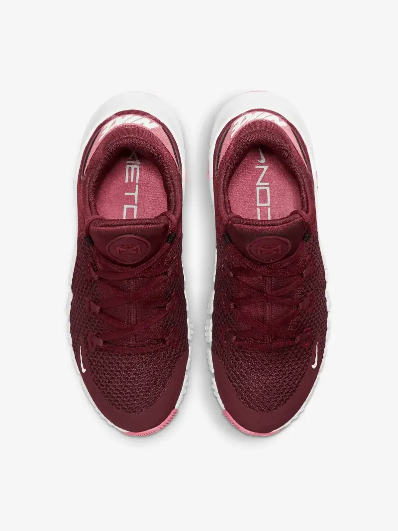 Кроссовки Nike Free Metcon 4 — изображение 4 из 7, темно-бордовый/белый
