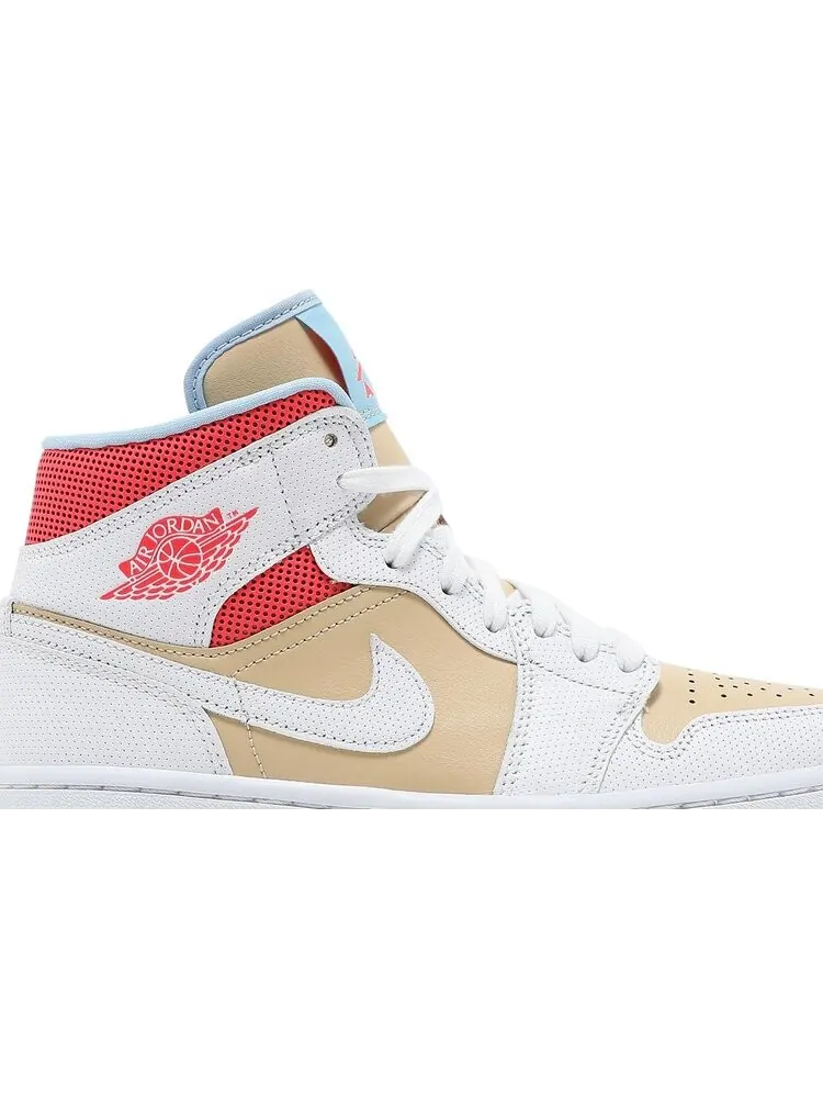 Кроссовки Wmns Air Jordan 1 Mid SE Sesame — изображение 2 из 8, коричневый