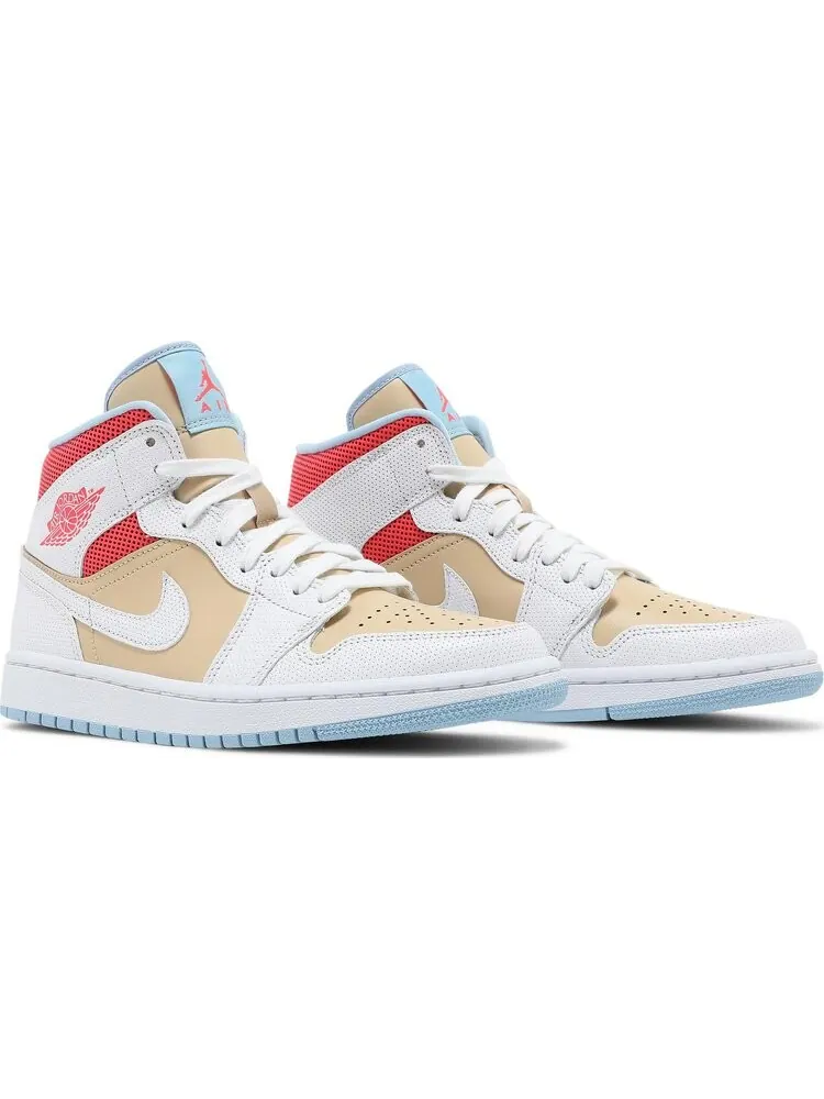 Кроссовки Wmns Air Jordan 1 Mid SE Sesame — изображение 8 из 8, коричневый